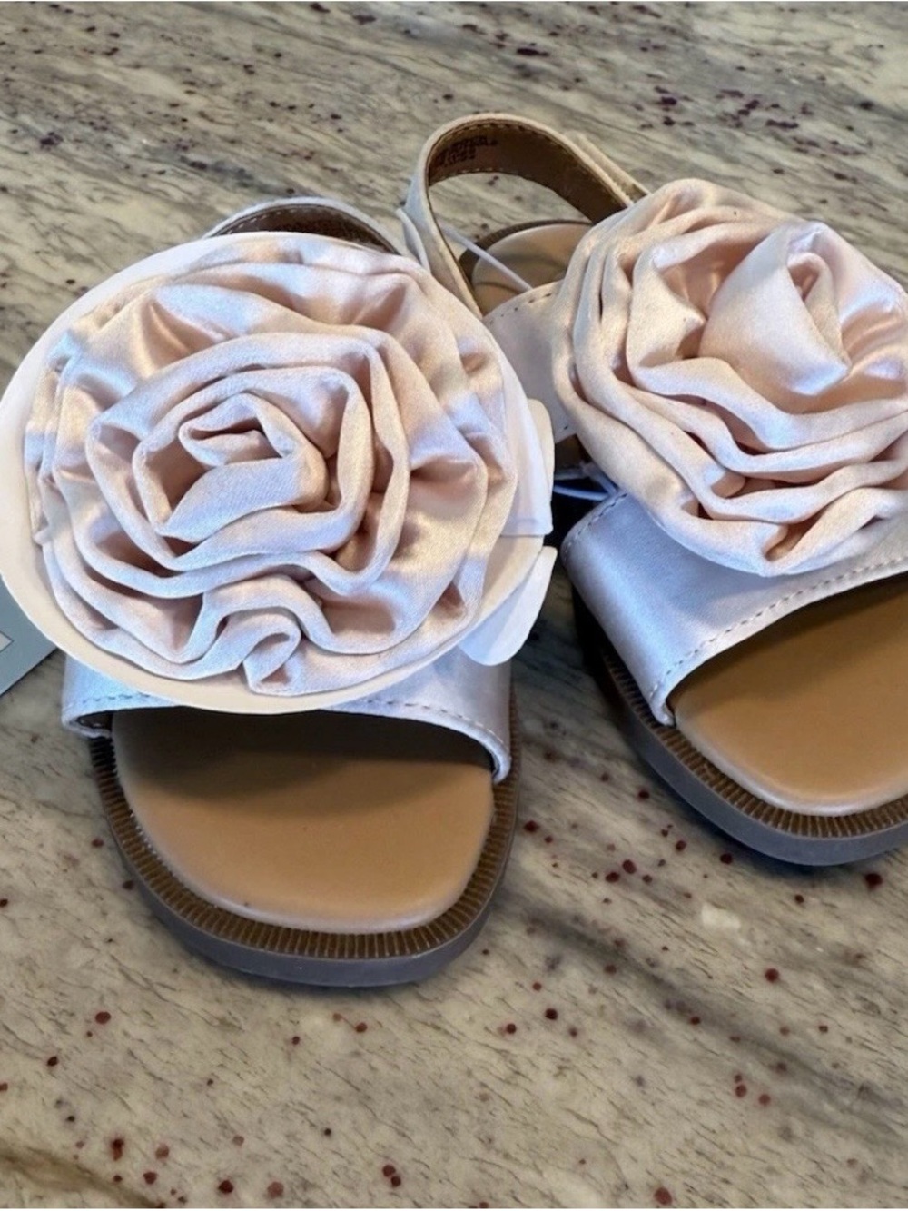 Cat & Jack Girls Pink Floral Slide Sandals